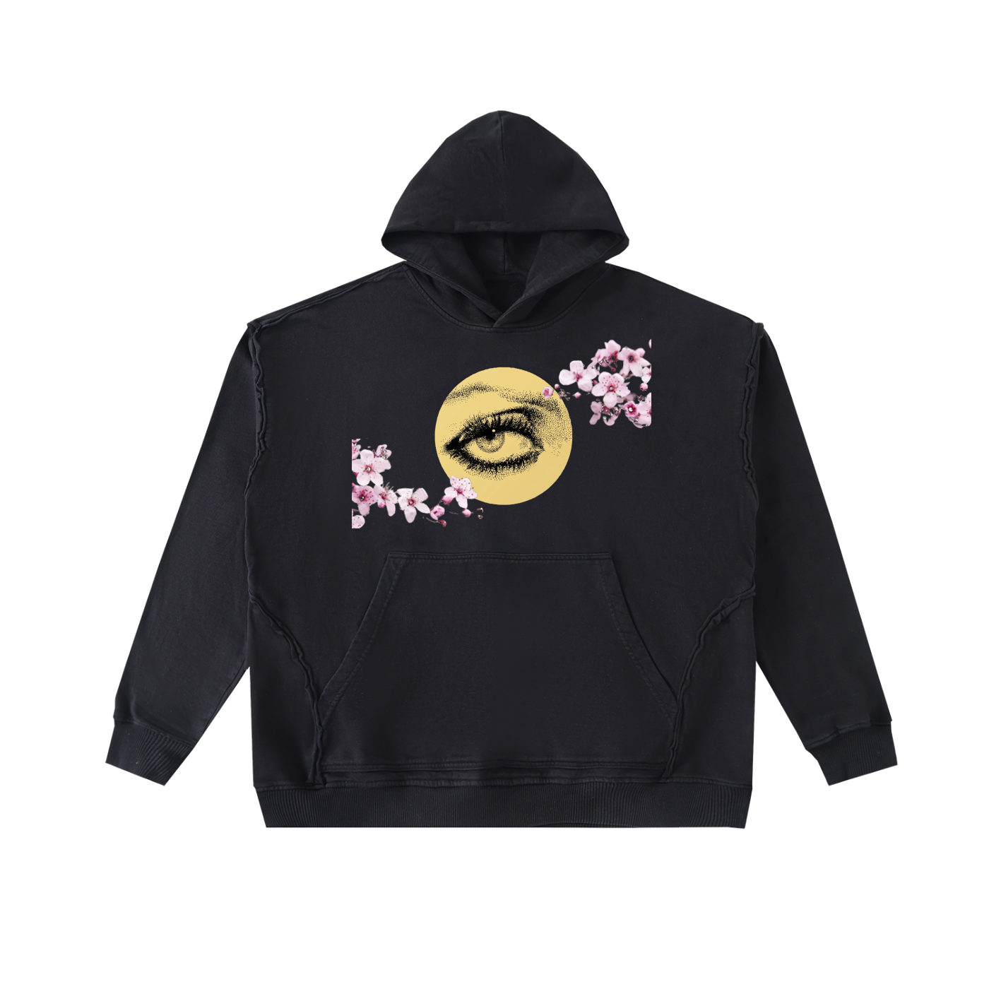 "ALONE" Raw-Seam Enzyme Hoodie